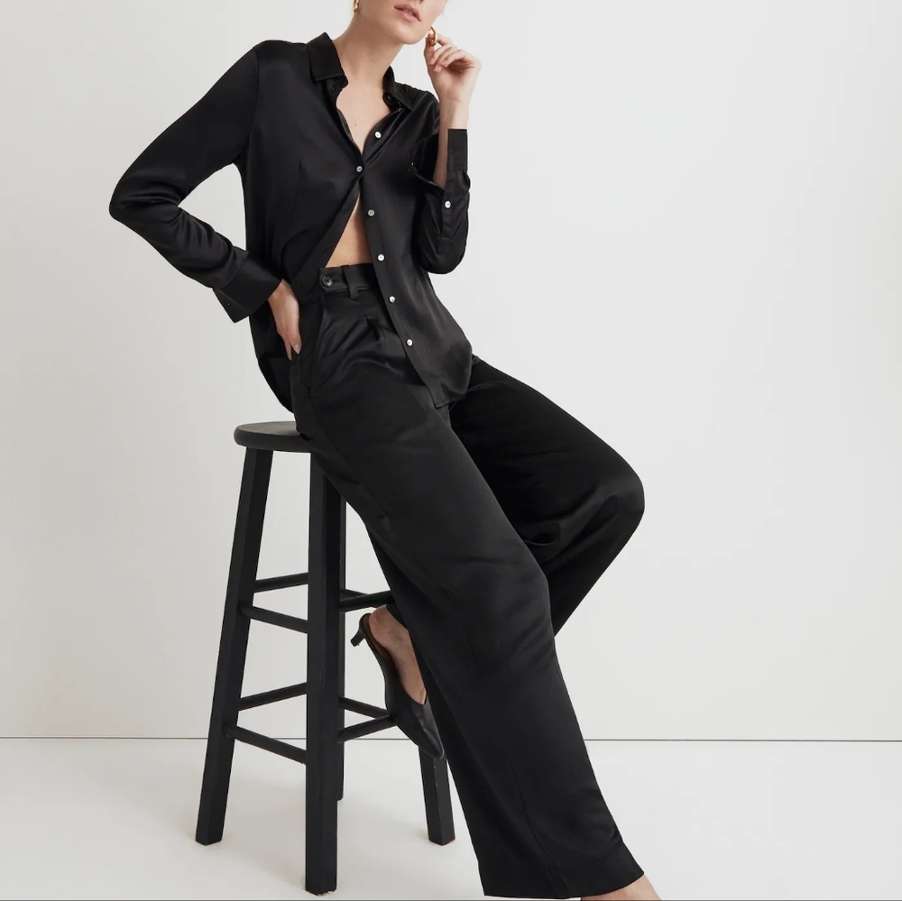 Madewell Black Satin Pants!
